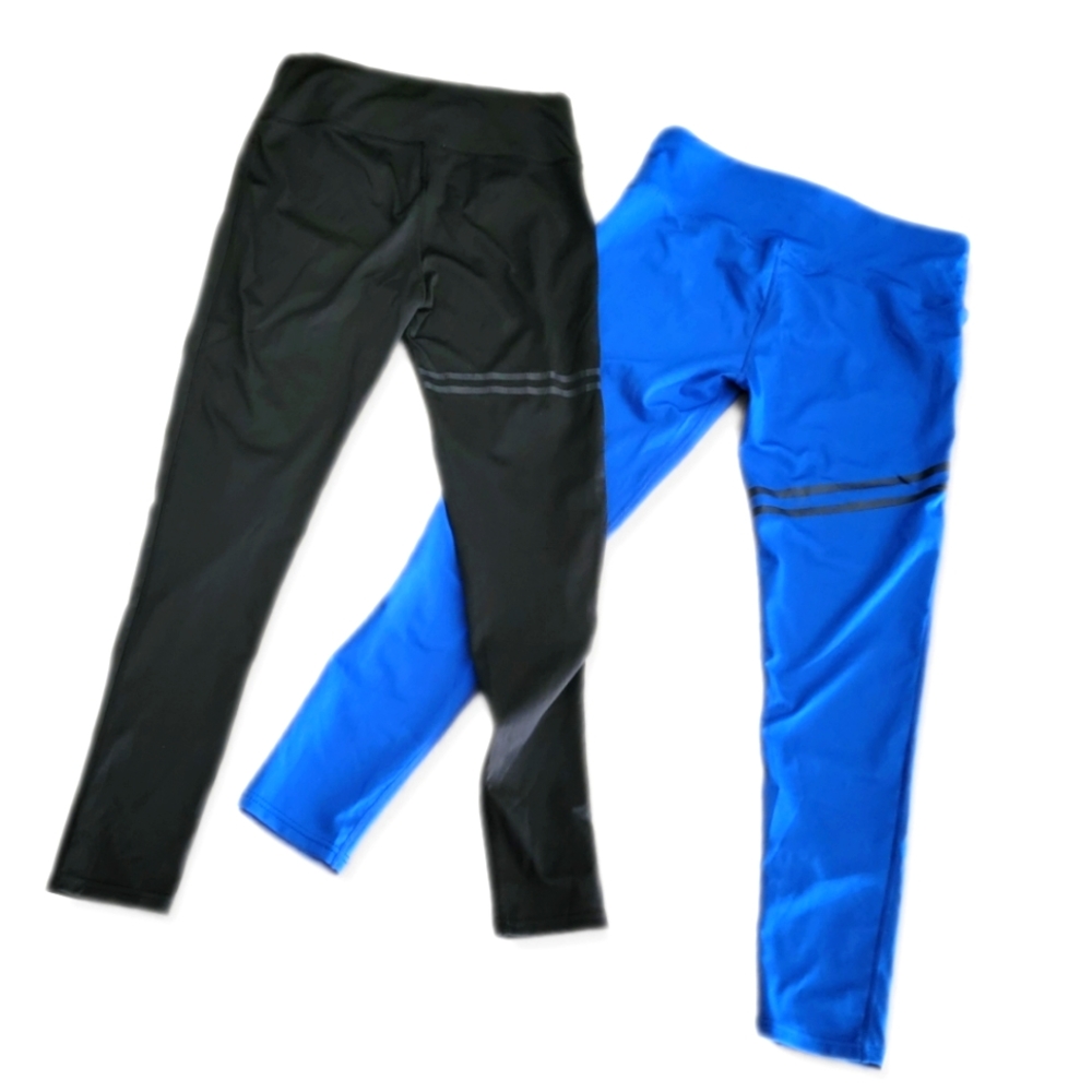 BUNDLE 1 Black and 1 Blue XL Yoga Pants